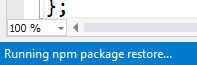 npm package restore